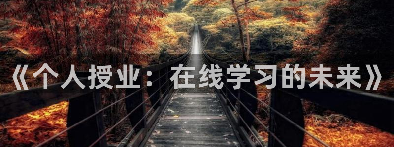 天堂动漫免费入口：《个人授业：在线学习的未来》